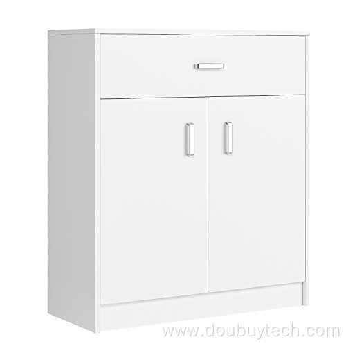 2 Doors 1 Drawer Ventilation Wooden Shoe Cabinet